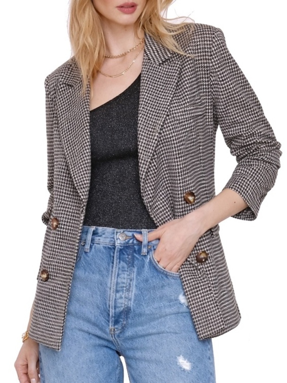 Heartloom Houndstooth Betsie Double Breasted Blazer